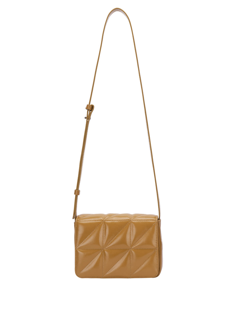 QUILTED FLAP BAG MINI_LATTE