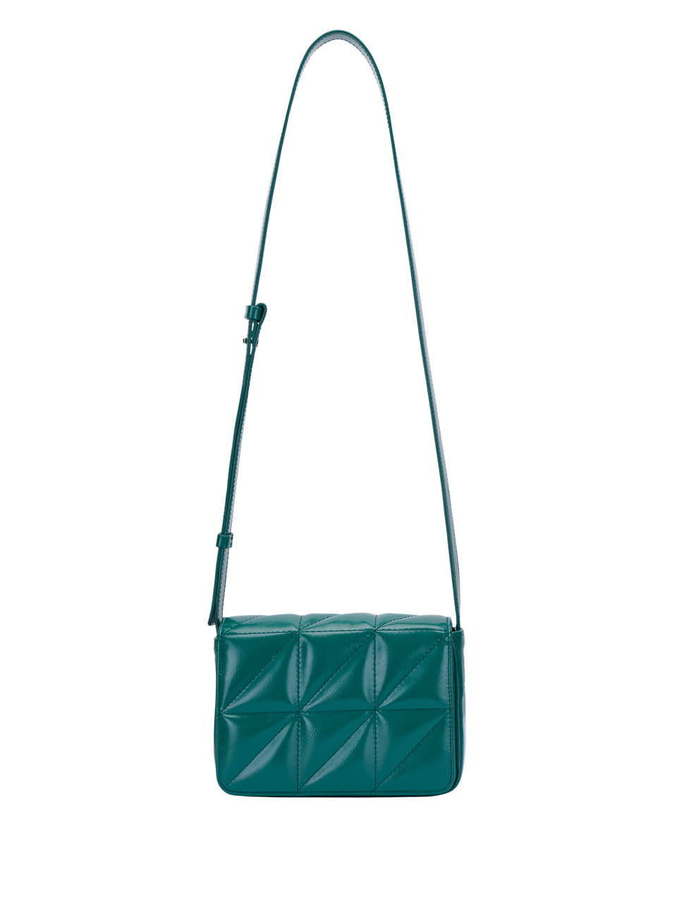 QUILTED FLAP BAG MINI_BLUE GREEN